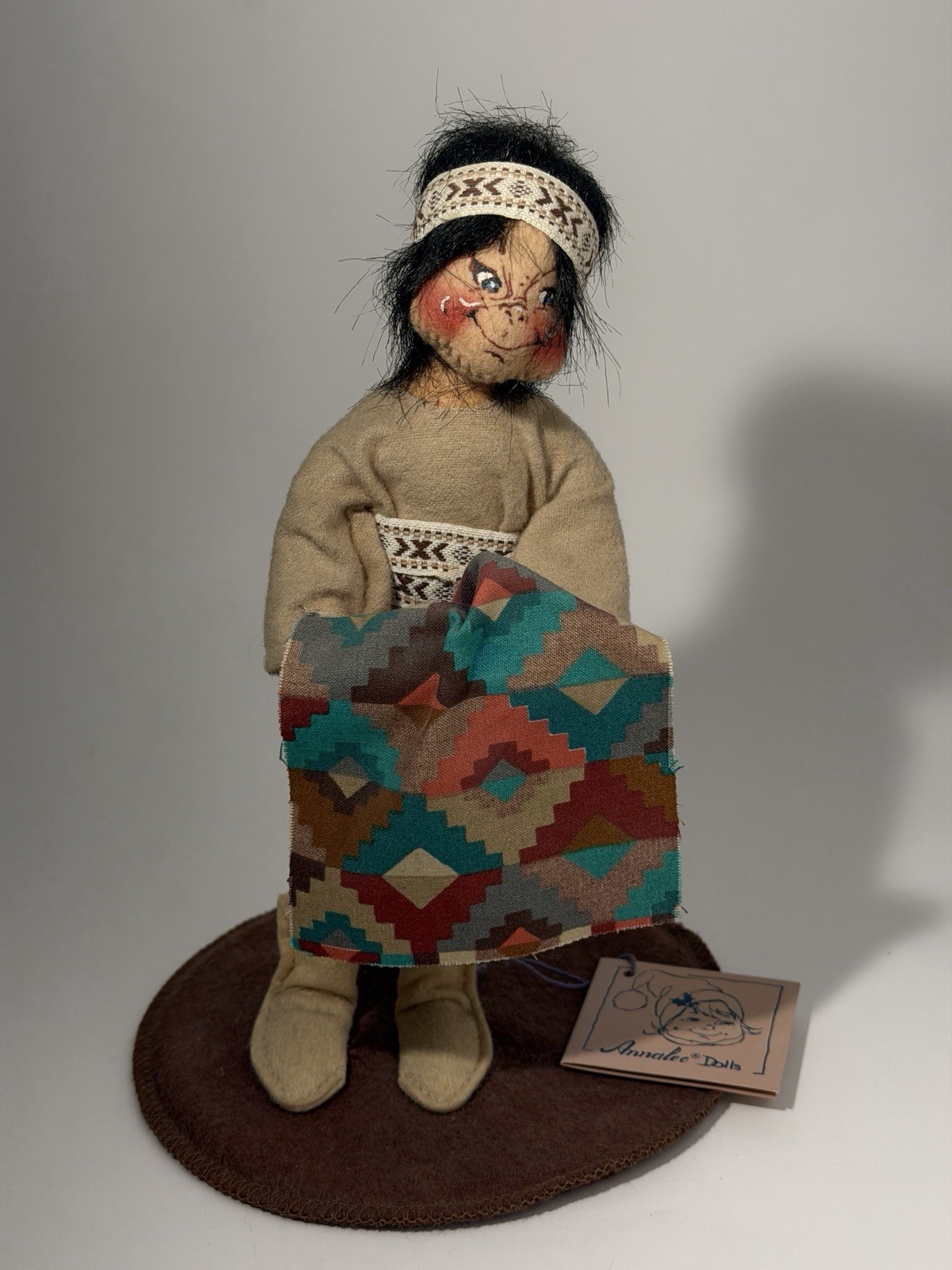 Vintage Annalee Native American Thanksgiving Doll w Tags 10” 3170 NH Made In USA
