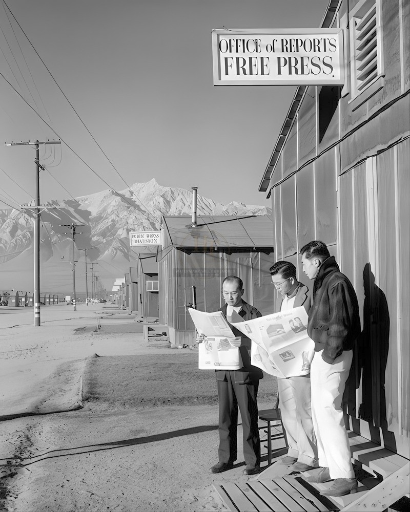 8x10 Manzanar Paper Read By Roy Takeno Ansel Adams Glossy Photo Print HT4136794