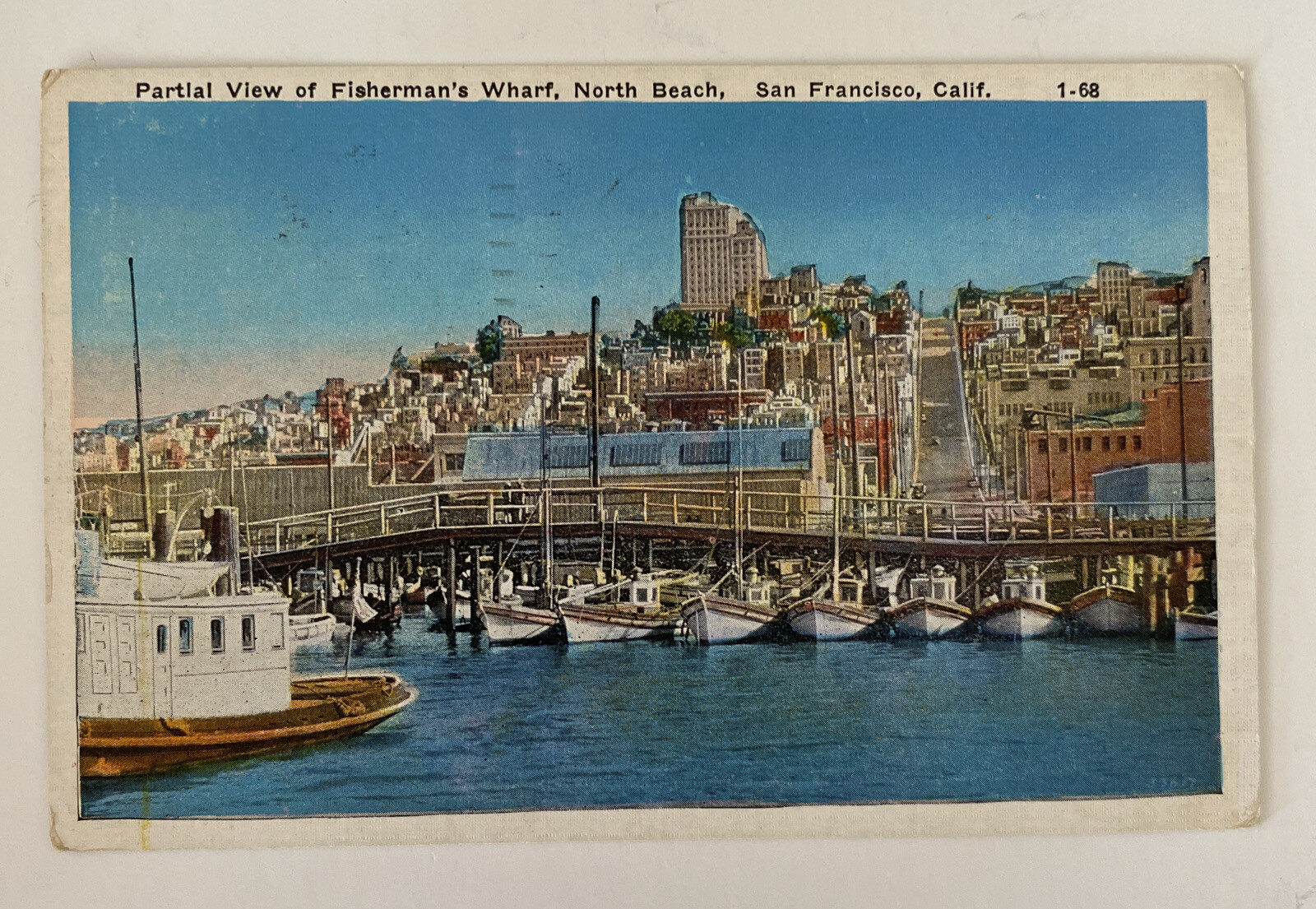 Partial View Fisherman's Wharf North Beach San Francisco California White Border Partial View Fisherman's Wharf North Beach San Francisco California White Border