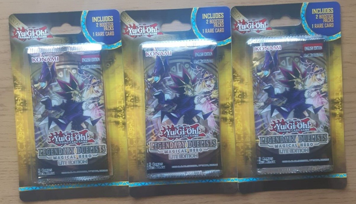 3x 1st Edition Legendary Duelists Magical Hero - 6 packs & 3 rare cards - YuGiOh