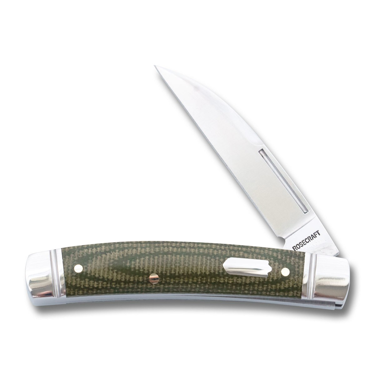 RoseCraft Blades Mud Creek Congress Green Micarta RCT028-LGM Pocket Knife