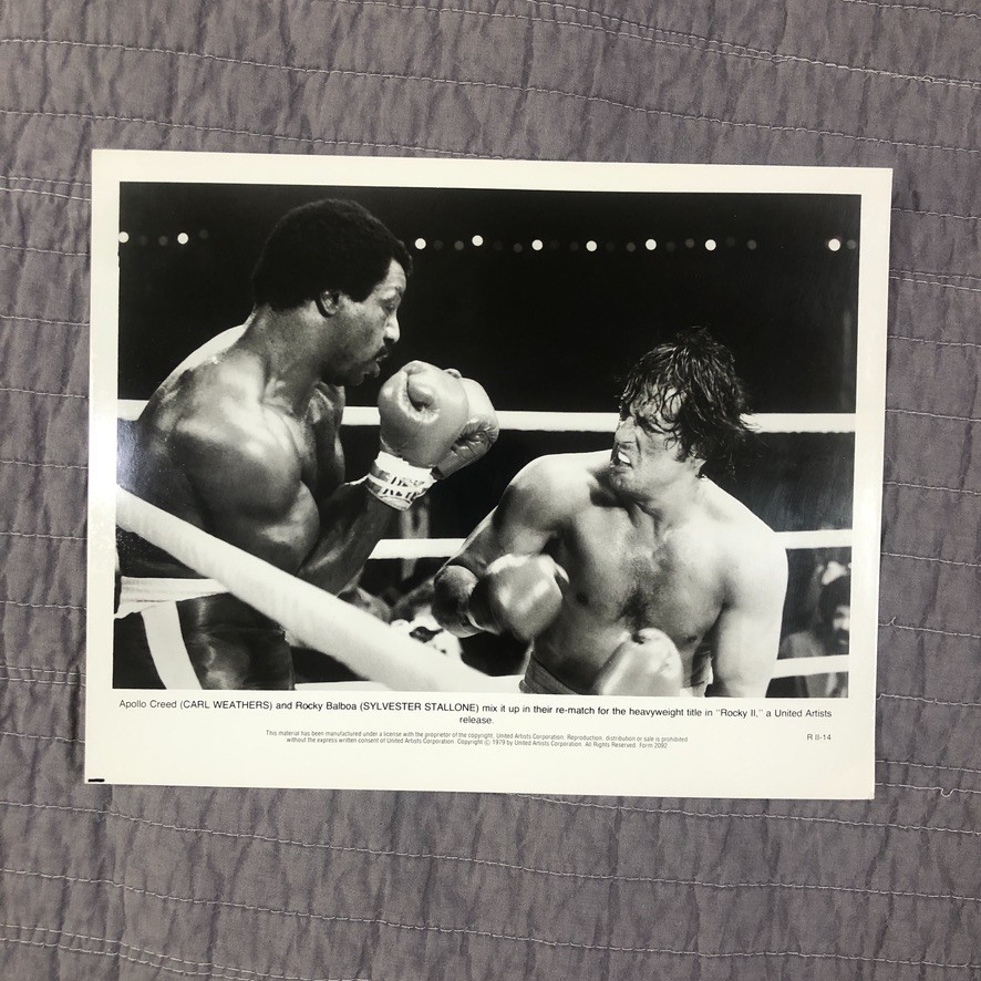 Rocky Balboa Apollo Creed 8x10 Photo Original Sylvester Stallone Carl Weathers