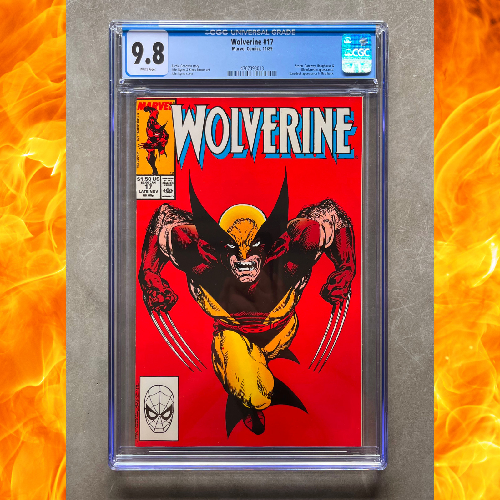 🔥 Wolverine #17 CGC 9.8 NM/M (Marvel 1989) Classic John Byrne Cover Art 🔥