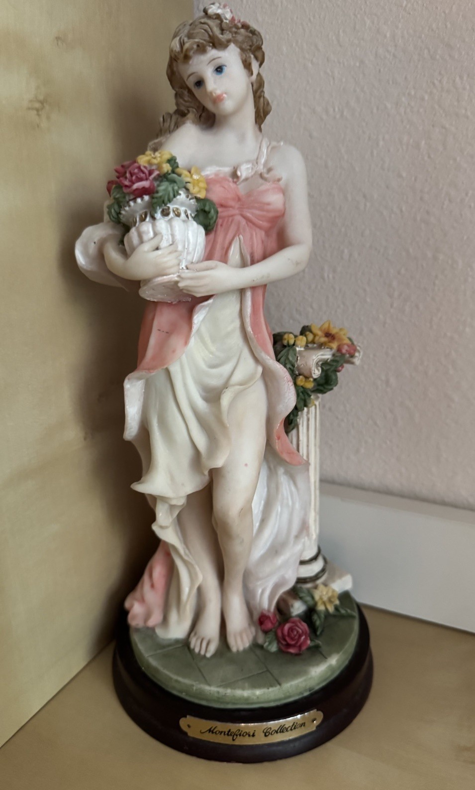 11” Montefiori Collection Italy Design BAREFOOT MAIDEN Art Nouveau Rococo Style