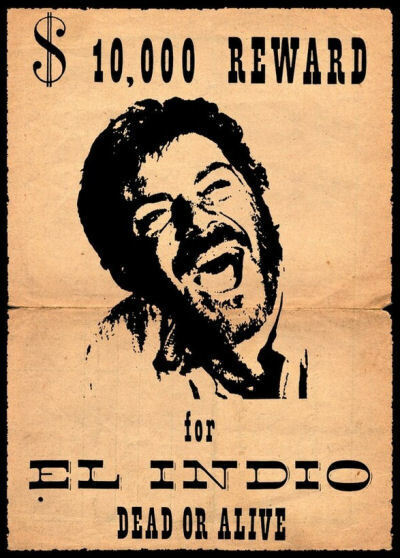 For a Few Dollars More El Indio Wanted Poster Canvas Print Fridge Magnet 6x9