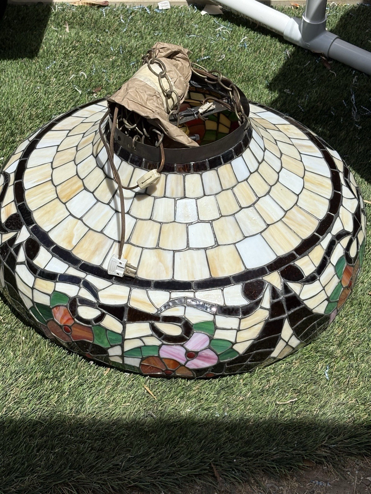 Stained Glass  flowers Hanging Lamp Shade Light chandelier Tiffany style 23\