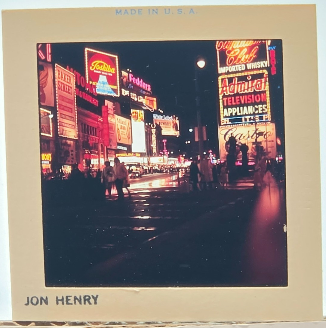 1960s Times Square NYC 35mm Slide Jon Henry Admiral TV Coca Cola Neon Sign Photo 1960s Times Square NYC 35mm Slide Jon Henry Admiral TV Coca Cola Neon Sign Photo