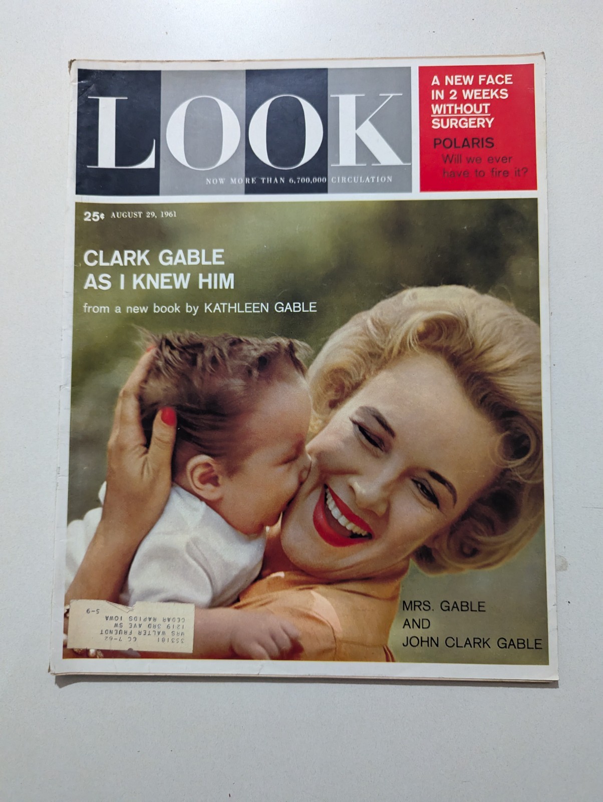 LOOK Magazine (August 29, 1961) Clark Gable As I Knew Him