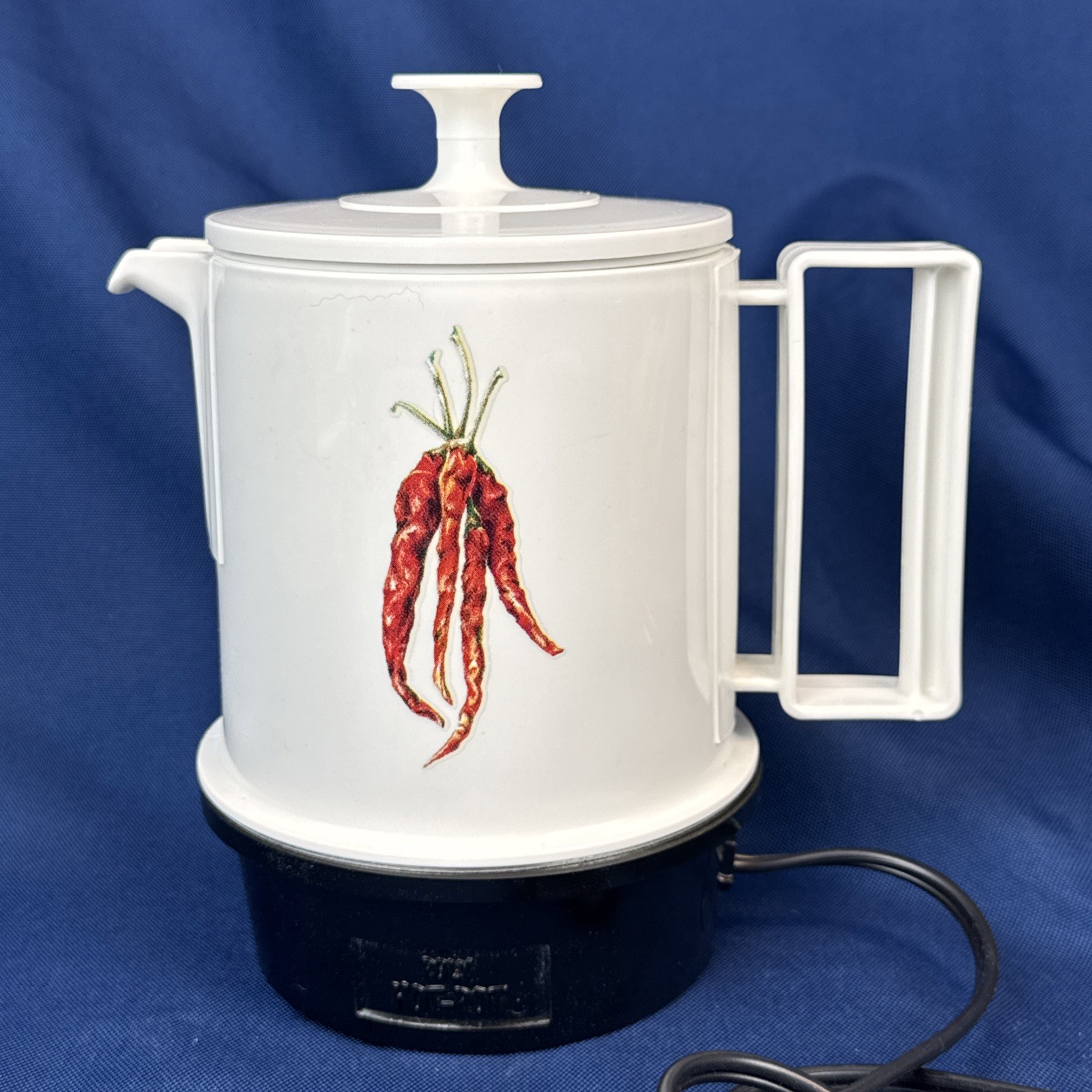 VTG Regal Poly Hot Pot Chili Pepper 5-cup Electric Water Kettle 1970s RARE-WORKS