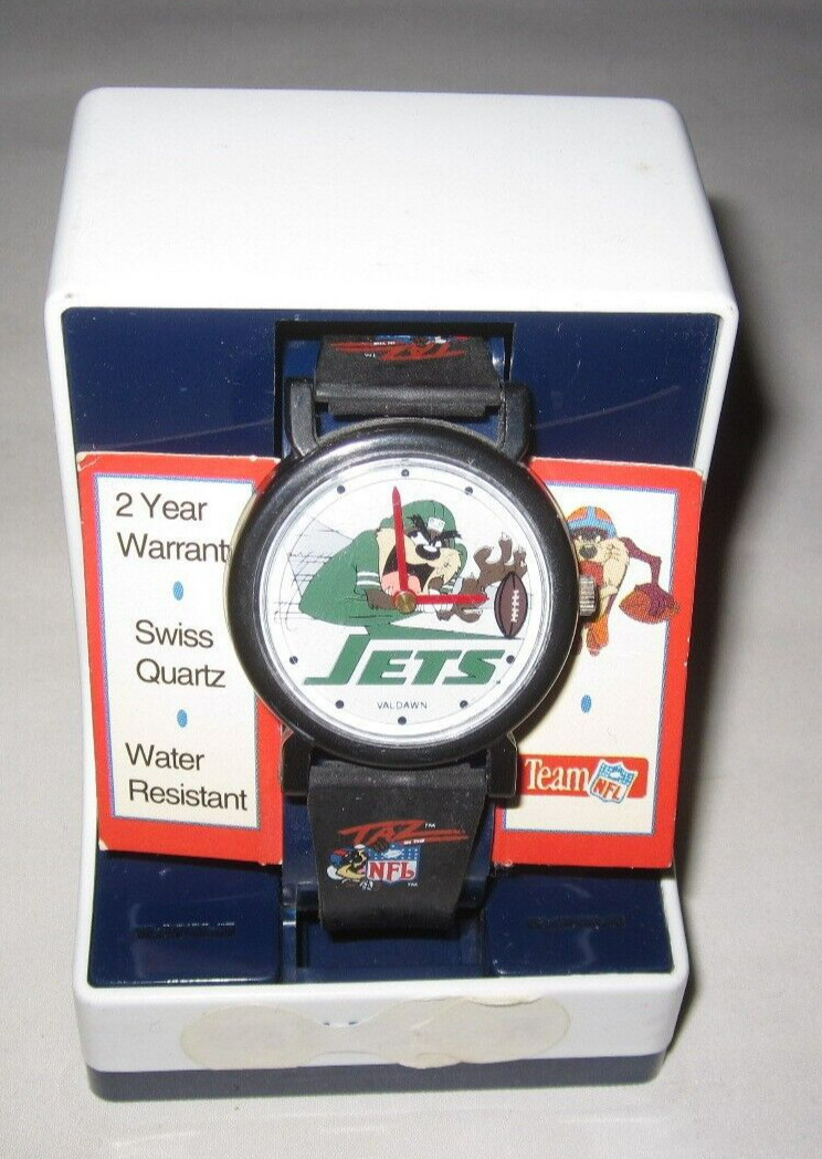 Rare 1993 Vintage Official NY Jets & Taz Looney Tunes NFL Watch New in Box Rare 1993 Vintage Official NY Jets & Taz Looney Tunes NFL Watch New in Box