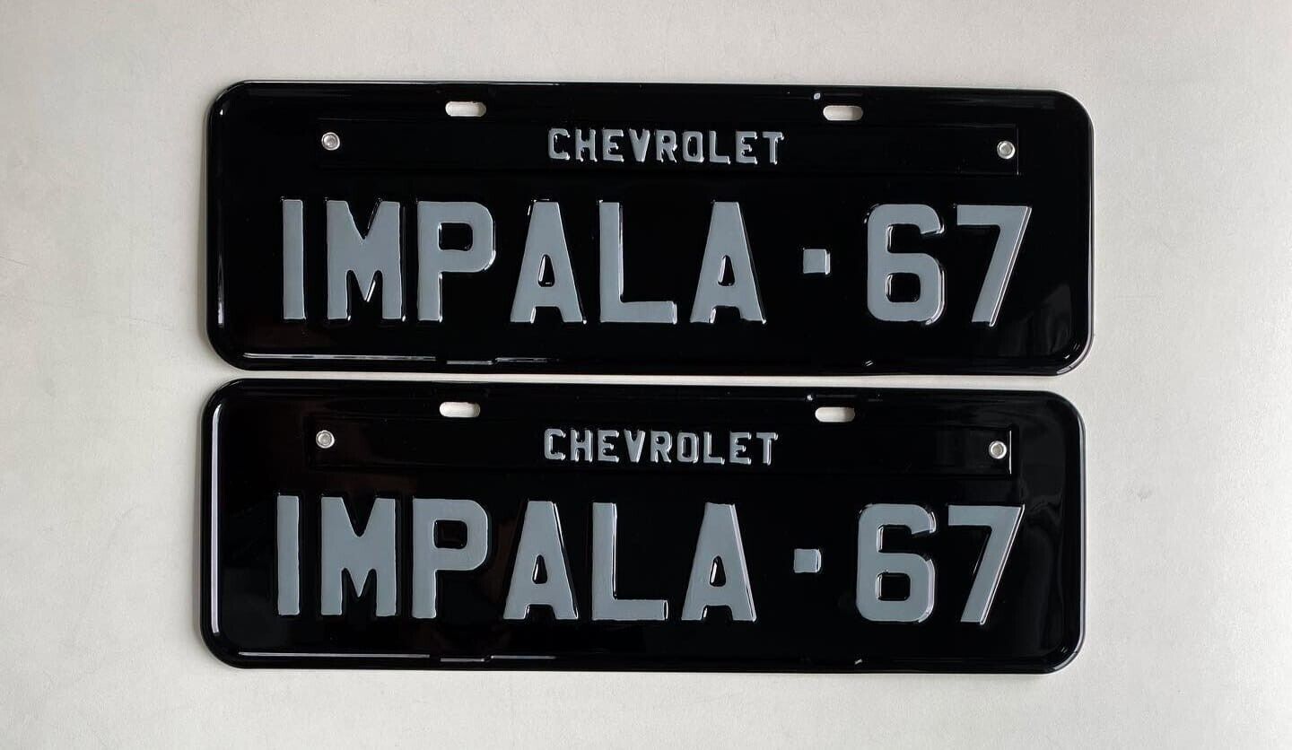 Exclusive Personalized License Plate - BLACK / SILVER - Embossed - YOUR TEXT