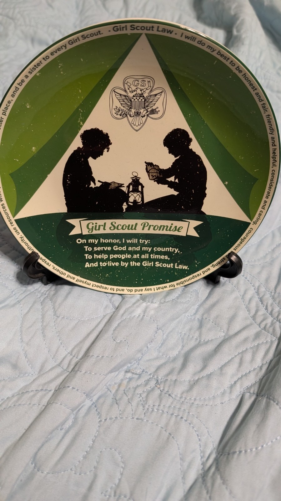 Girl Scout Plate and Scarf Gift Set (US Shipping Included)