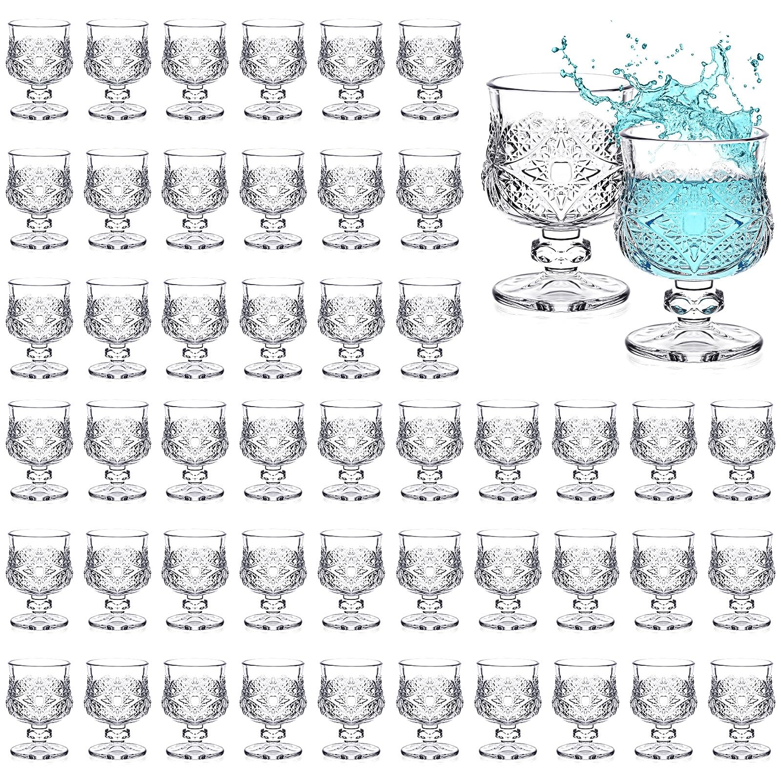 Suclain 36 Pcs Shot Glass Bulk Set 1.5 oz Mini Cute Cordial Glasses Clear