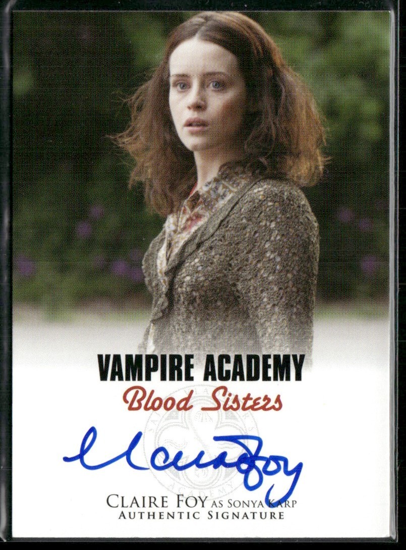 Claire Foy Sonya Karp 2014 Leaf Vampire Academy Blood Sisters Auto #A-CF1 Claire Foy Sonya Karp 2014 Leaf Vampire Academy Blood Sisters Auto #A-CF1