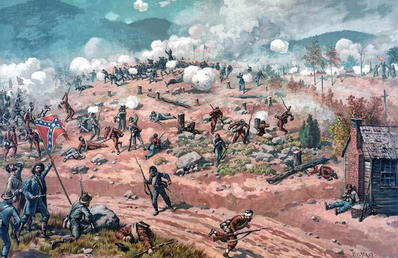 1887 Battle of Allatoona Pass, Georgia Vintage Art Print 11\ 1887 Battle of Allatoona Pass, Georgia Vintage Art Print 11\