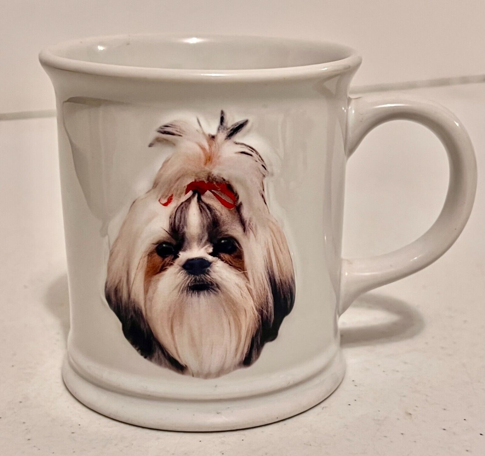 VINTAGE 1999 Xpress BEST FRIEND ORIGINAL 3D SHIH TZU DOG Coffee Mug Cup CERAMIC 