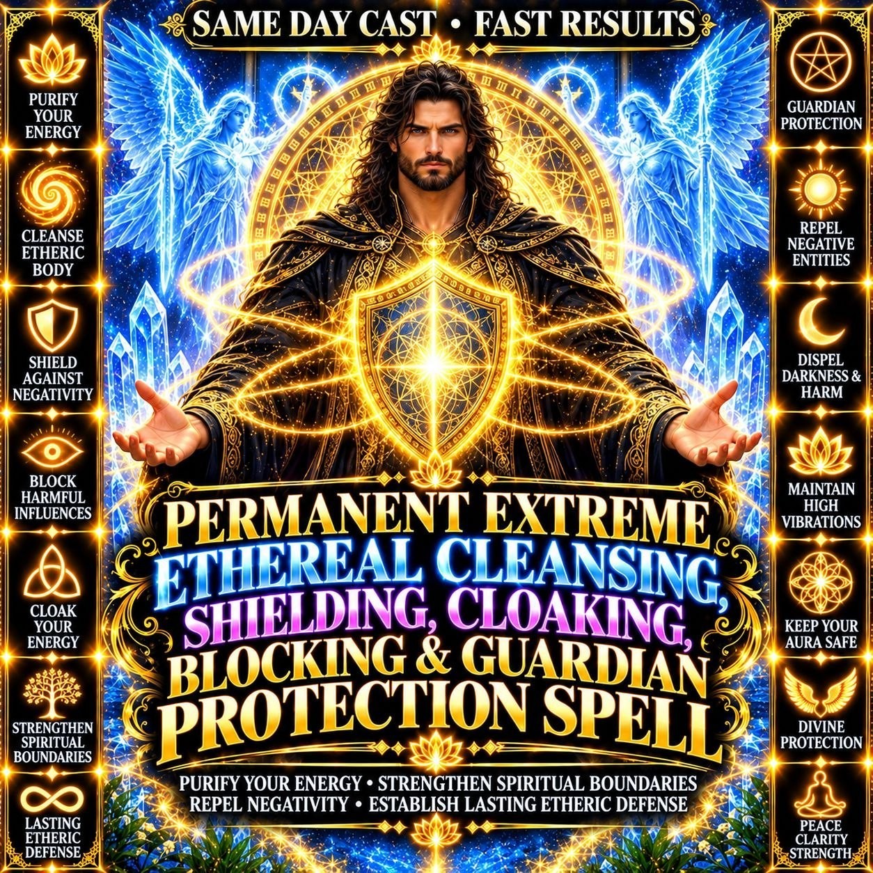 Permanent Extreme Etheric Cleansing, Shielding, Cloaking, Blocking & Guardian Pr