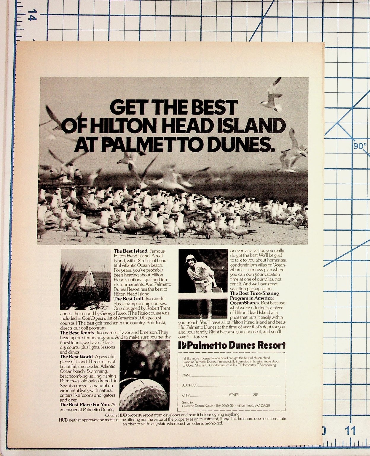 Vintage Palmetto Dunes Hilton Head Island SC Resort Magazine Ad Golf Tennis Vintage Palmetto Dunes Hilton Head Island SC Resort Magazine Ad Golf Tennis
