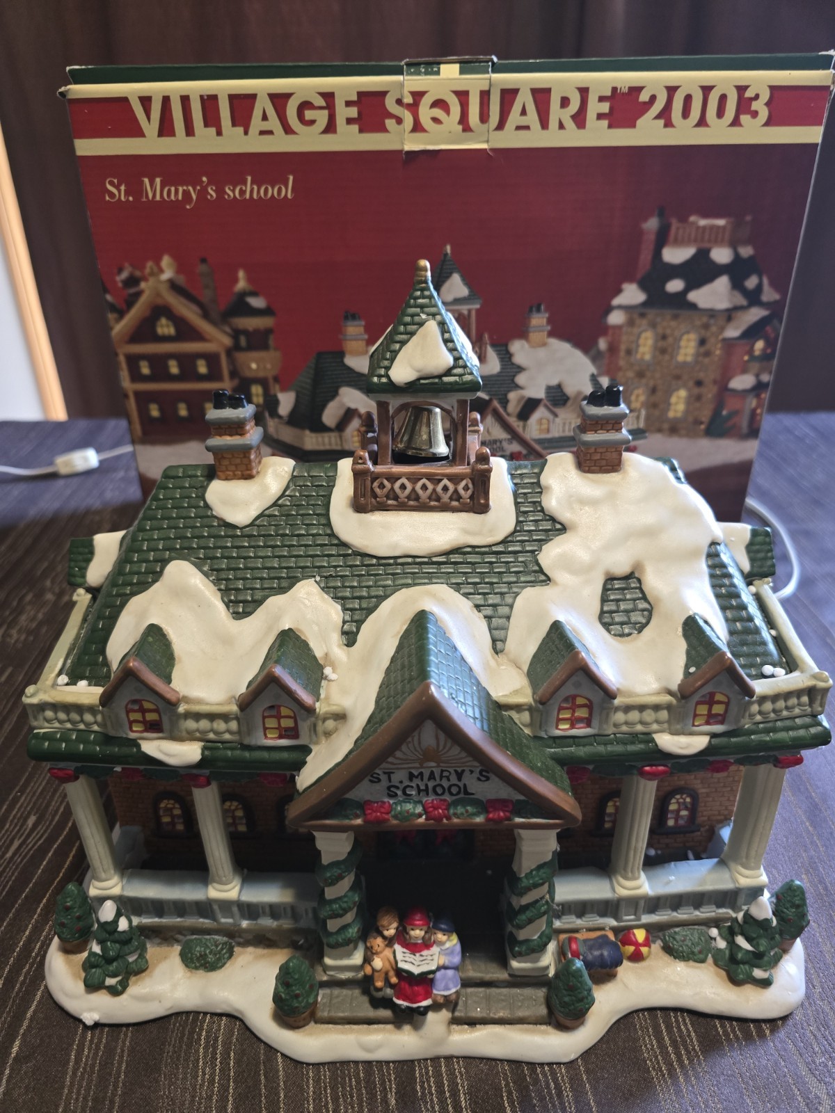 Mervyn's Village Square St. Mary's School 2003 RARE w/ Org. Styrofoam/Packaging