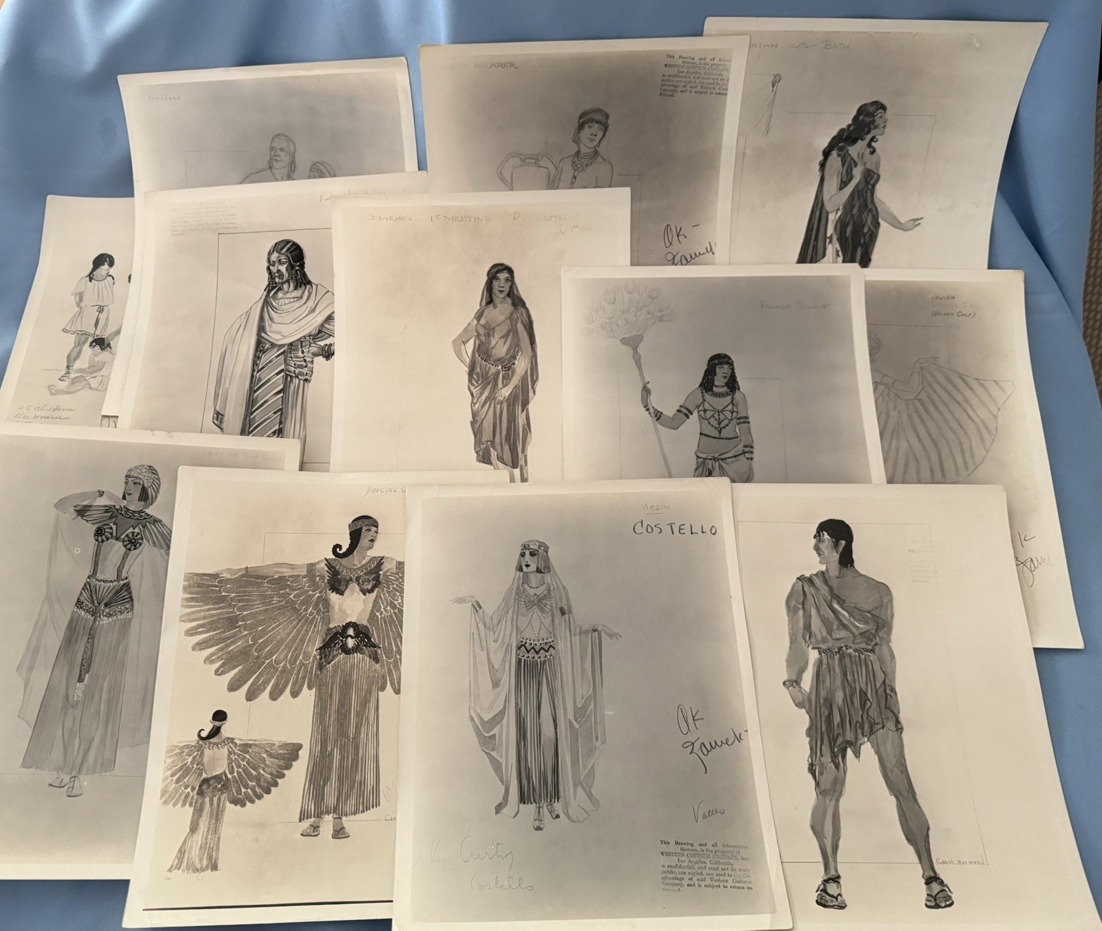 12 Vintage Hollywood Costume Design Photos 8x10 Western Costume Biblical Film