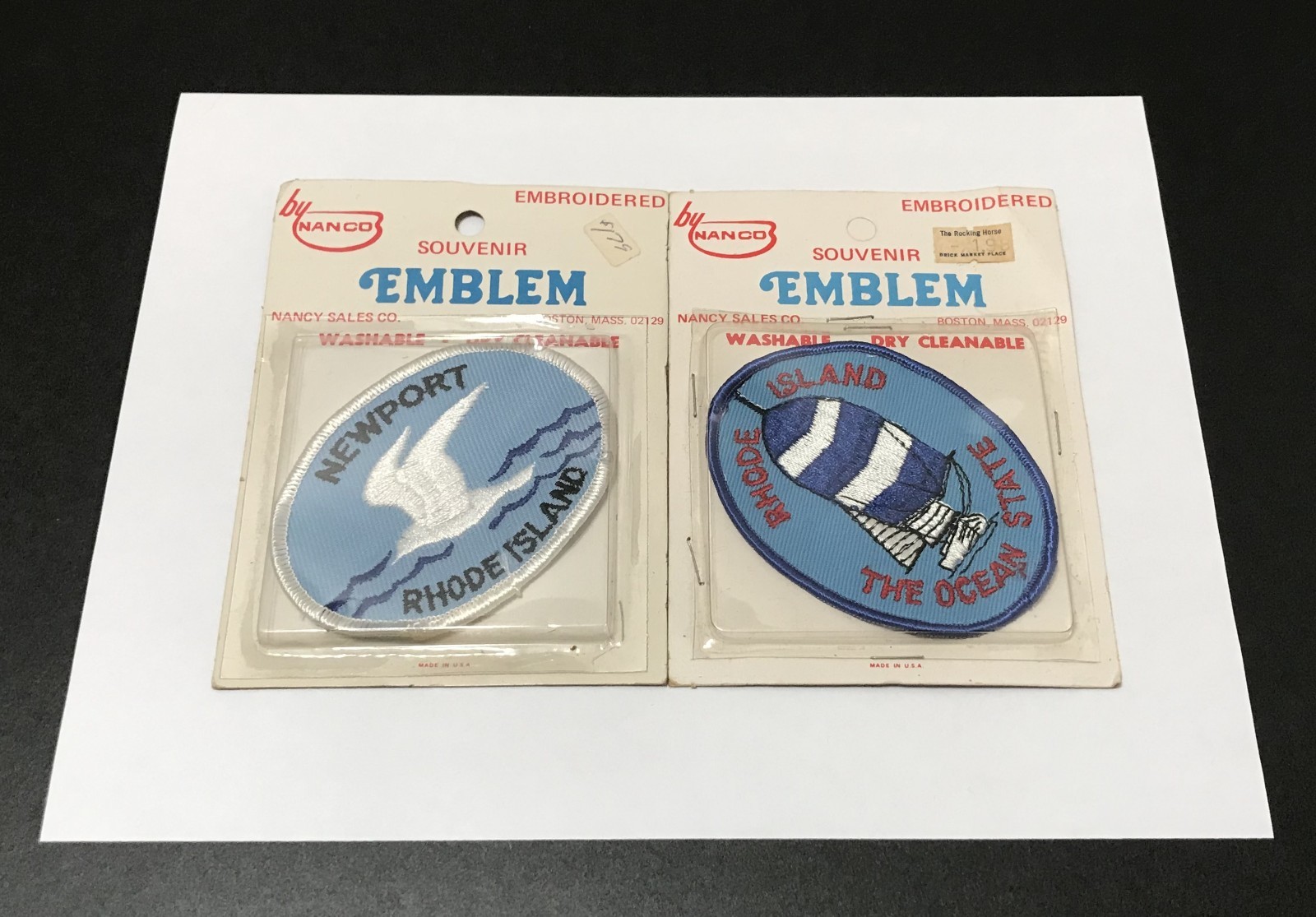 Vintage Rhode Island, Newport Rhode Island Souvenir Patch X 2 - New/Sealed