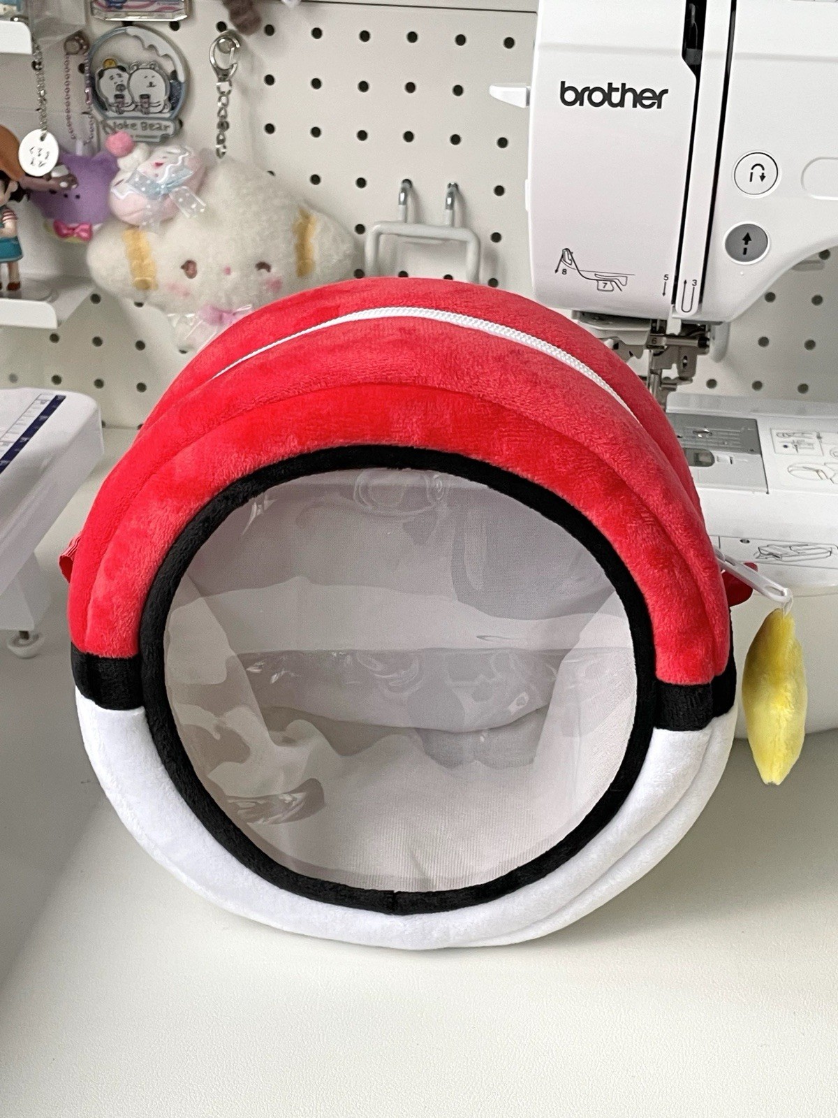 Pokemon Style Poke Ball Plush Bag Clear Crossbody Anime Cosplay (no Plush Inc)
