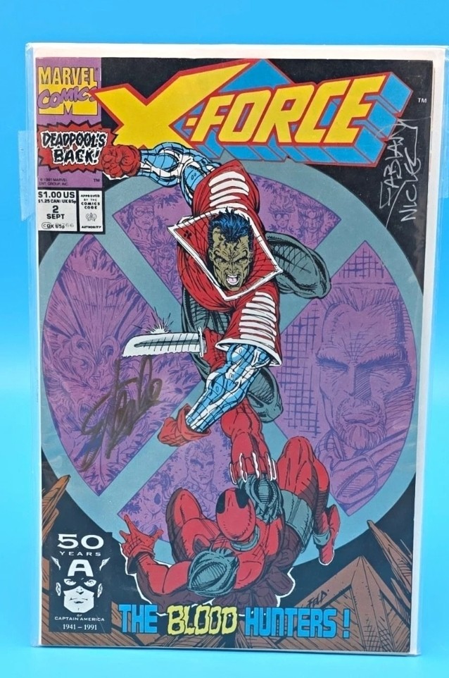Marvel Comics X-Force #2 (1991) Signed by Stan Lee and Fabian Nicieza 