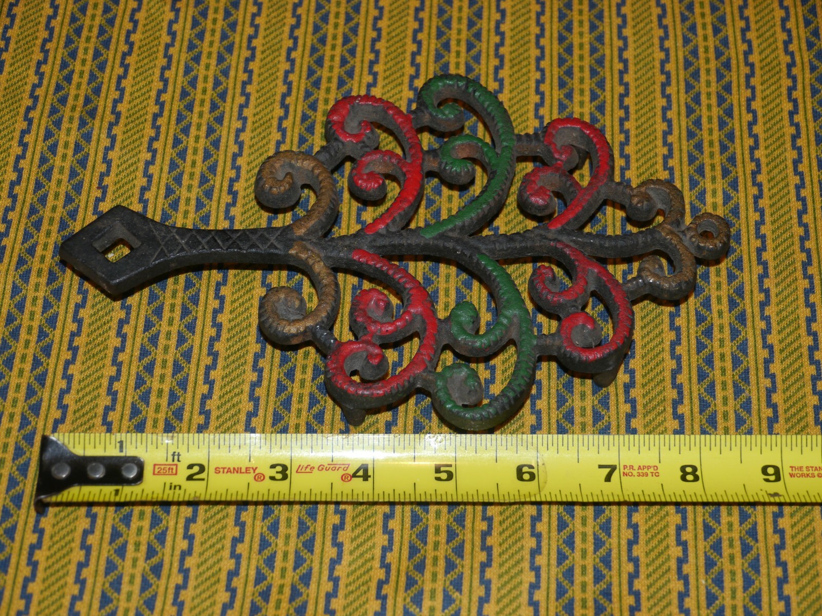 Vintage Cast Iron Trivet Tassel & Grain 1951 by J.Z.H. John Zimmerman Harner, 