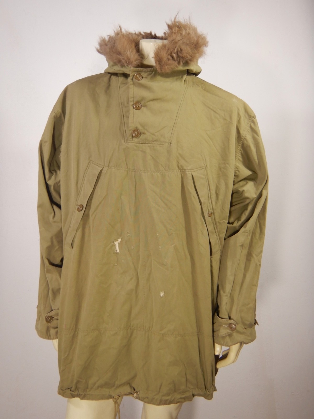 Vintage WWII US Army Mountain Troops Reversible Ski Parka Fur Trim