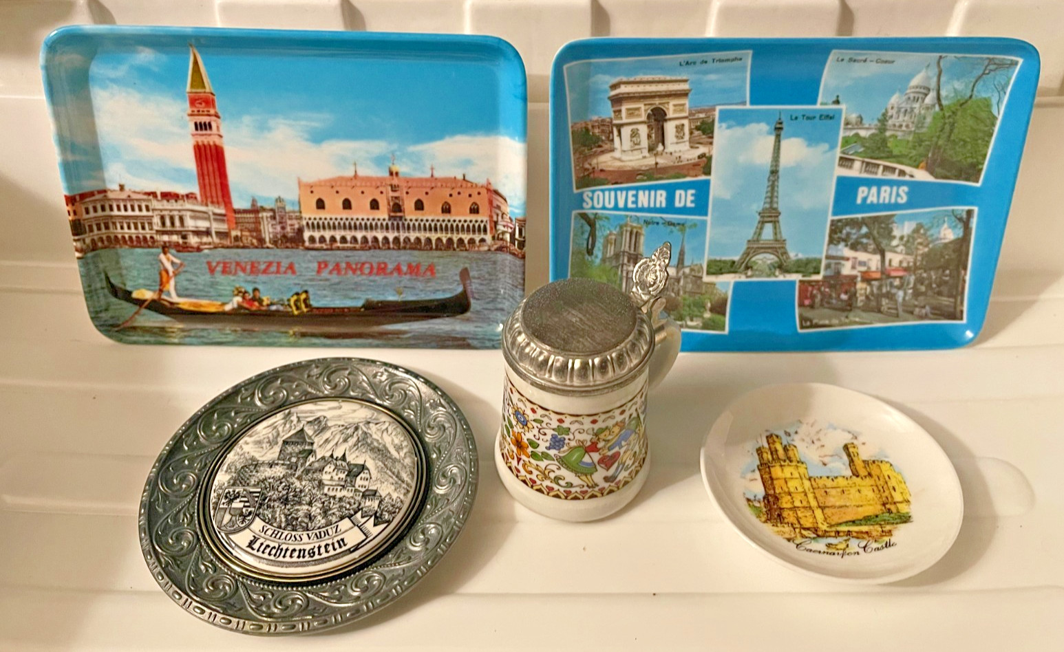 Vintage England & Germany Collectables ~ Stein, Dishes, & Plaques
