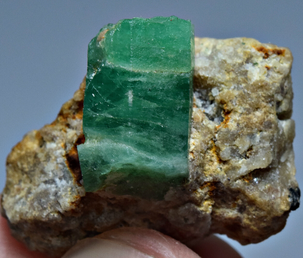 56 Carat Natural Emerald Crystal On Matrix from Panjahir Afghanistan