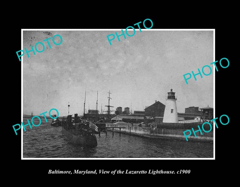 Baltimore Maryland The Lazaretto Lighthouse c1900 Old Large Historic Photo Baltimore Maryland The Lazaretto Lighthouse c1900 Old Large Historic Photo