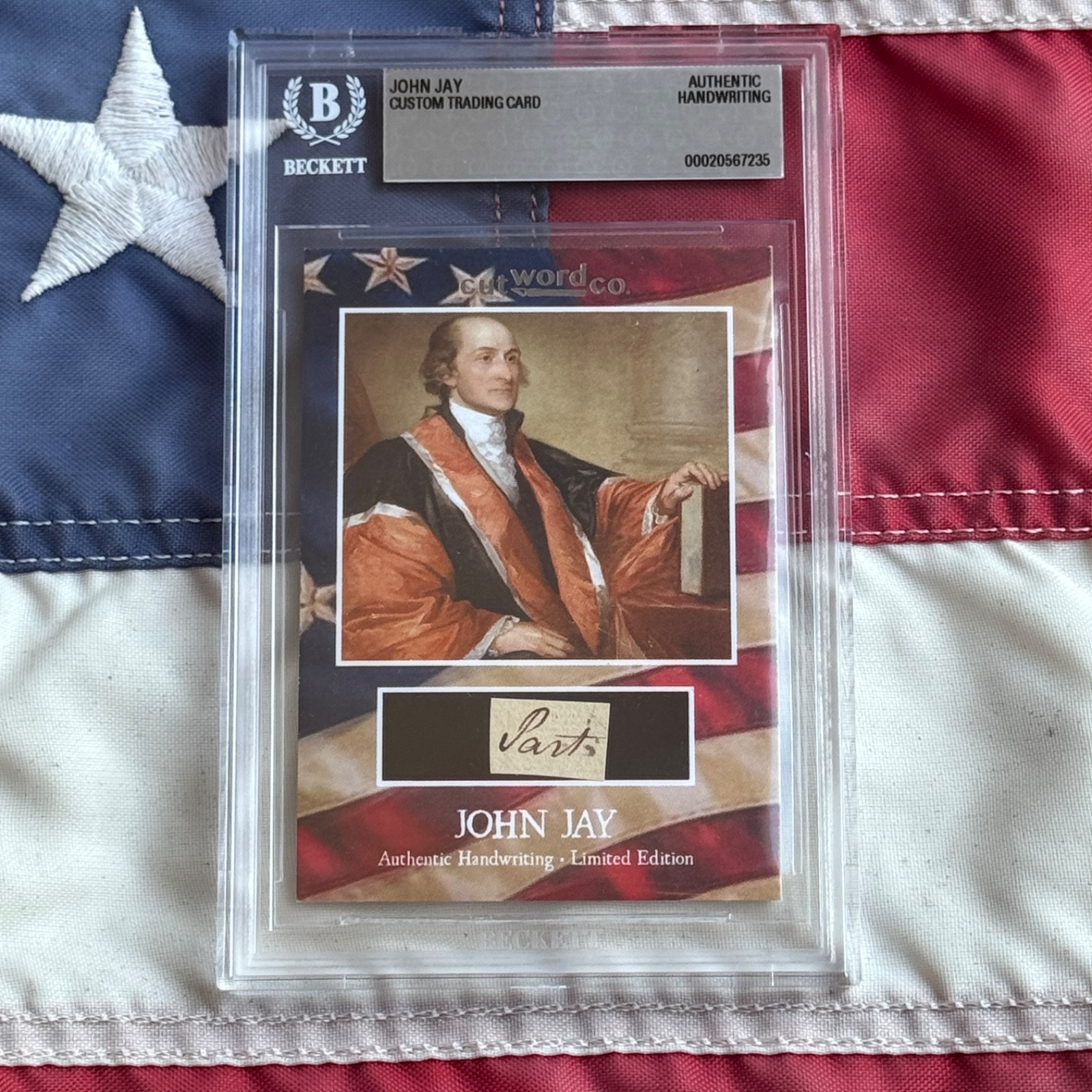 John Jay Beckett Encapsulated Handwriting Removed from Autograph Letter Signed