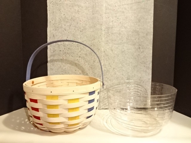 2023 LONGABERGER BEACH BALL BASKET PROTECTOR SUMMER SPRING RAINBOW BUCKET PAIL