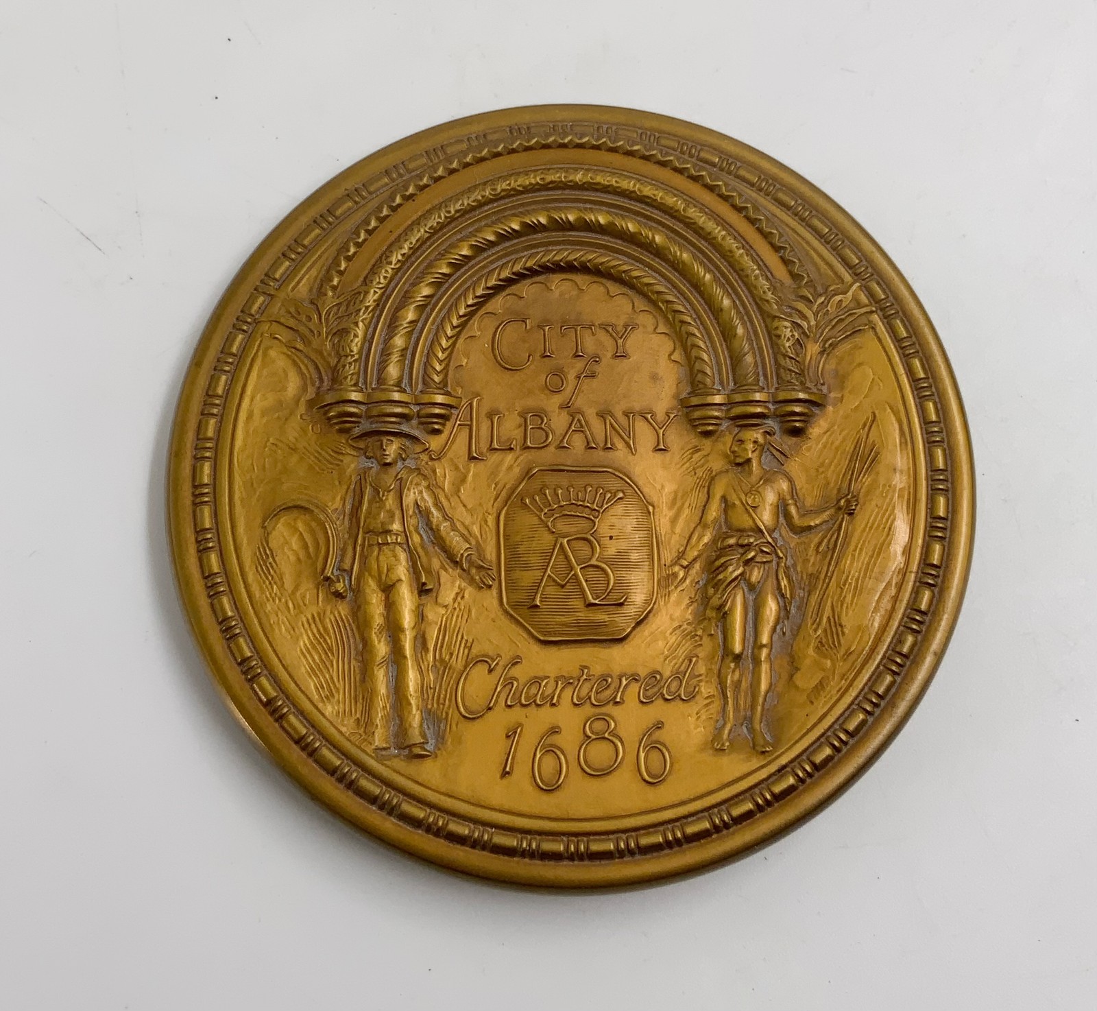 Vintage City of Albany New York Tricentennial medal uncirculated w box