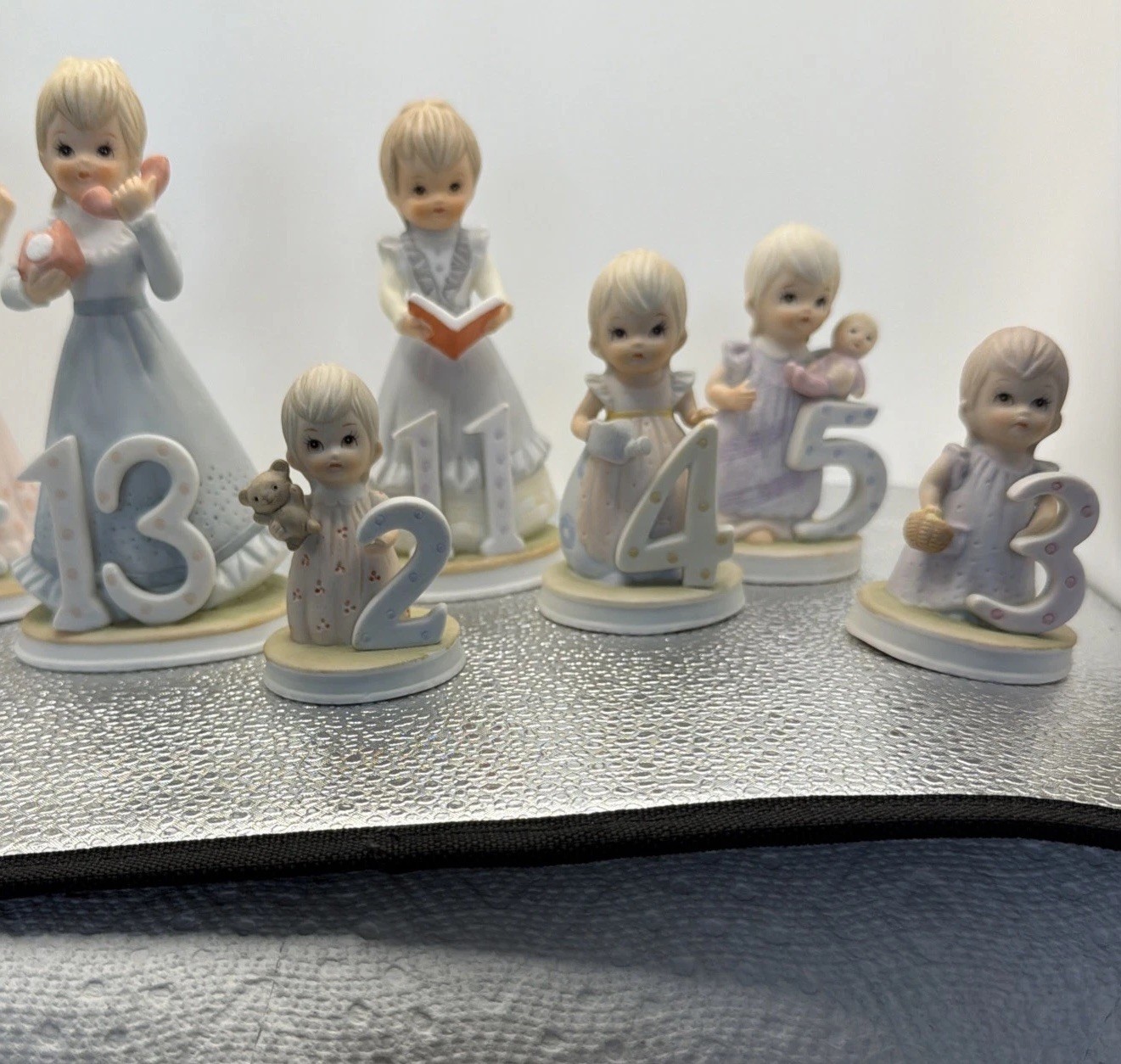 Lefton The Christopher Collection Birthday Girl Figures VTG 2 3 4 5 11 13