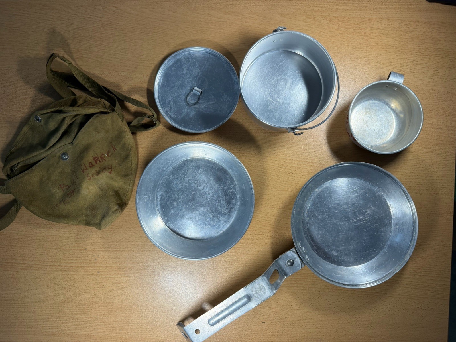 VINTAGE Boy Scouts Of America Official Mess Kit Cook Set Camping BSA