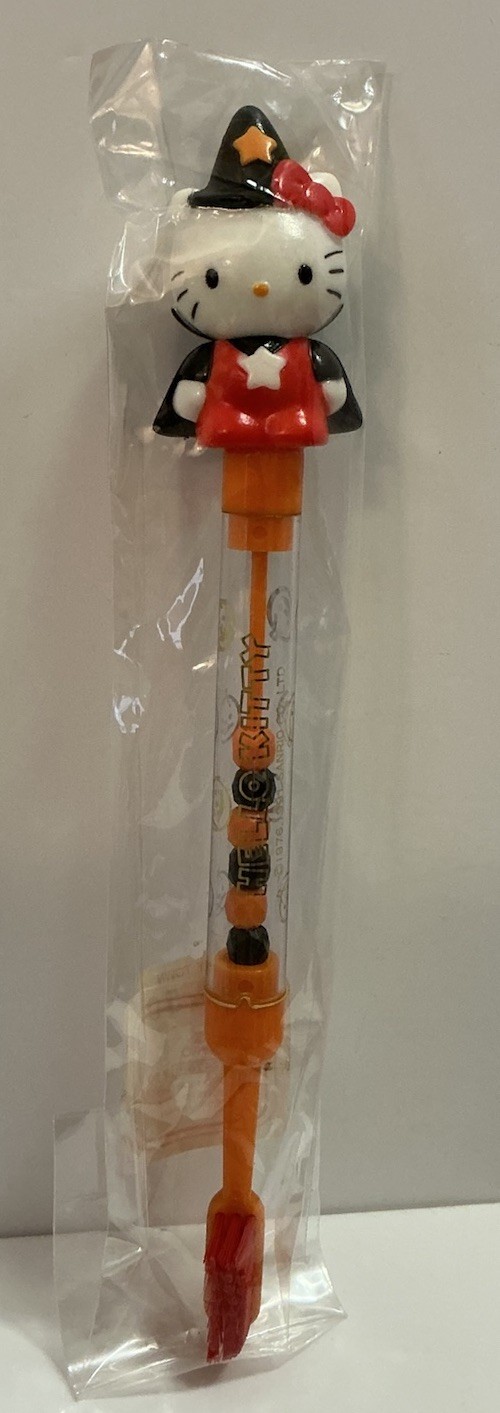 VINTAGE HELLO KITTY WITCH HALLOWEEN TOOTHBRUSH VERY RARE 1991 SANRIO JAPAN NOS VINTAGE HELLO KITTY WITCH HALLOWEEN TOOTHBRUSH VERY RARE 1991 SANRIO JAPAN NOS