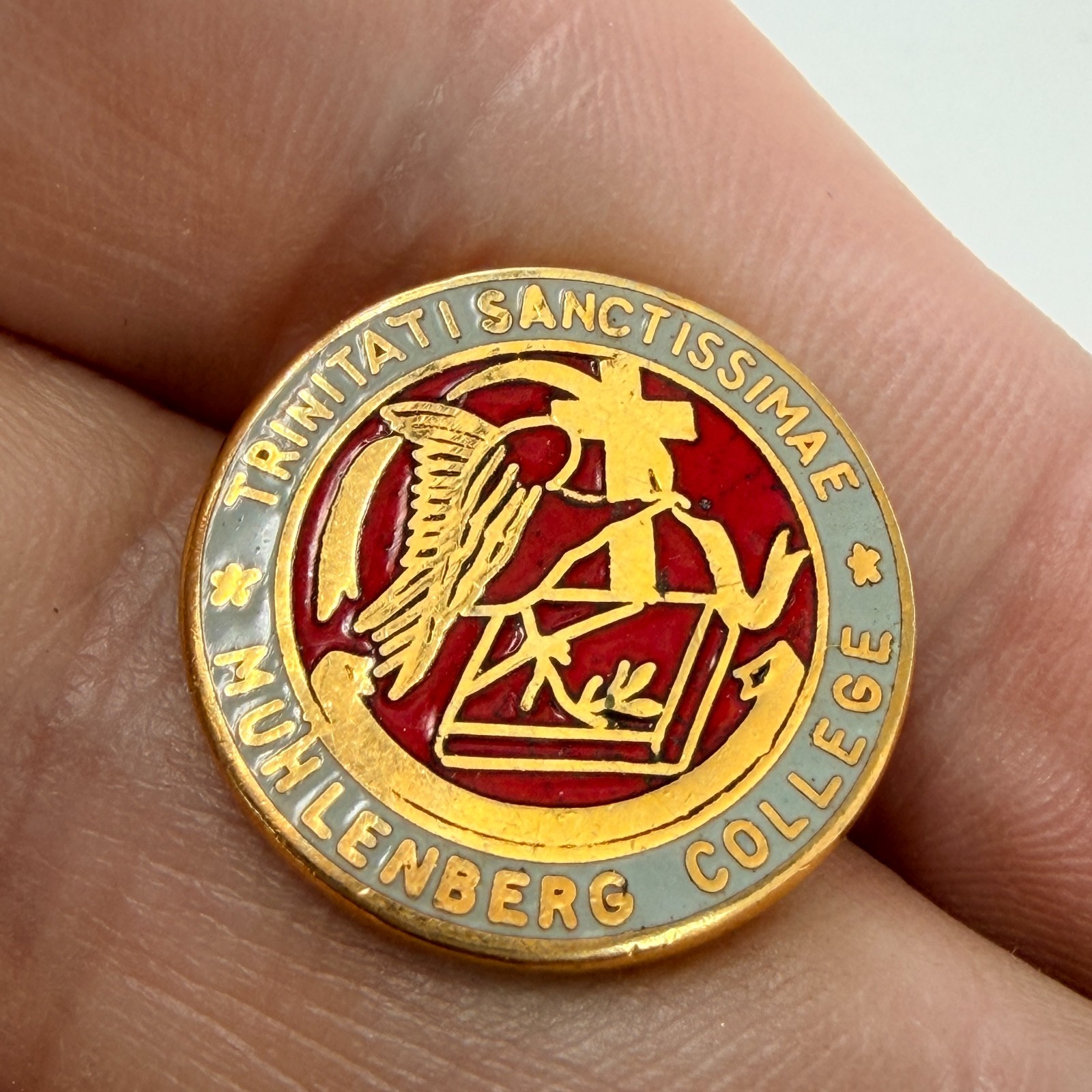 Muhlenberg College Seal Button Pennsylvania Liberal Arts School Vintage