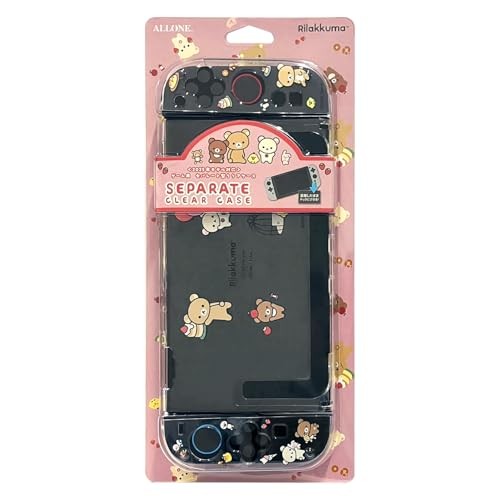 Allone Rilakkuma Clear Case for Nintendo Switch 2 Protective Cover 12 x 2 x 28cm