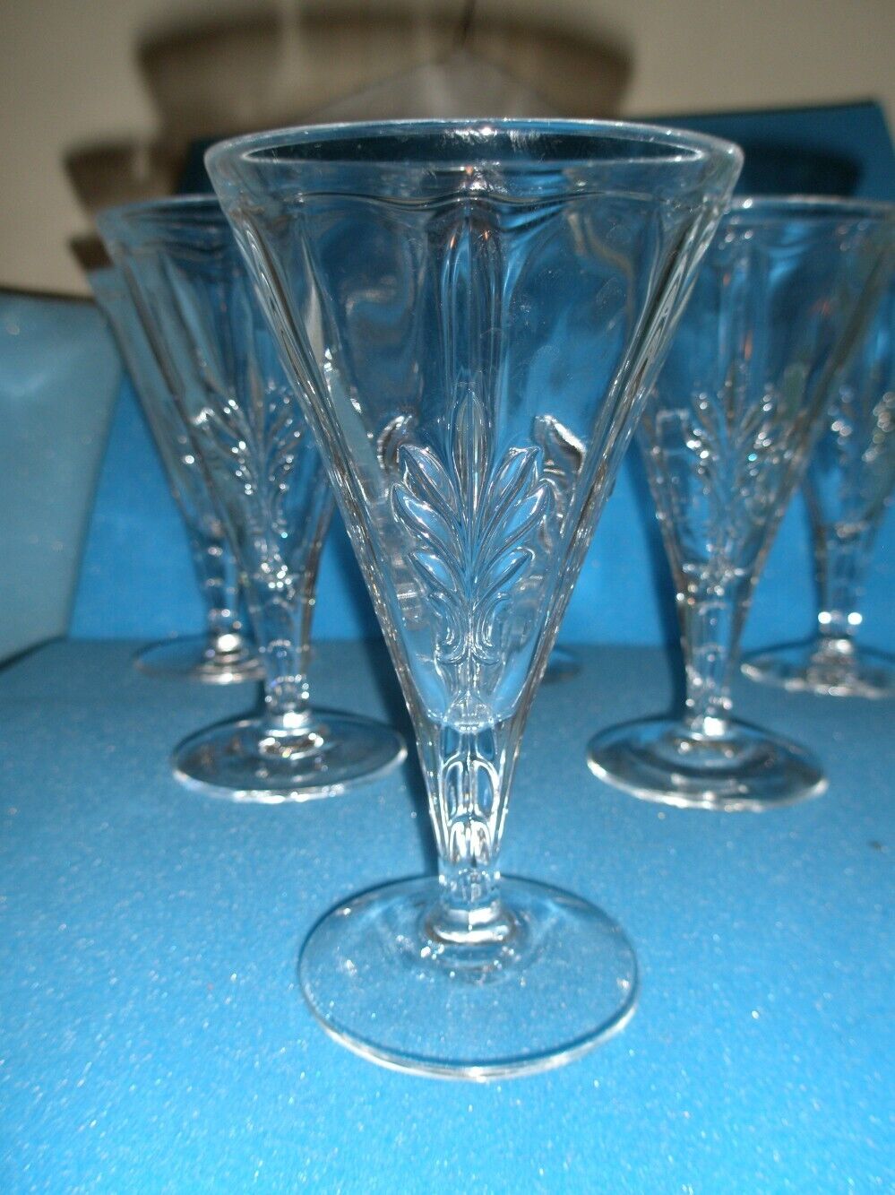 (Set of 6) Fostoria Baroque Water Goblets #2496, 6-3/4” clear glass stemware