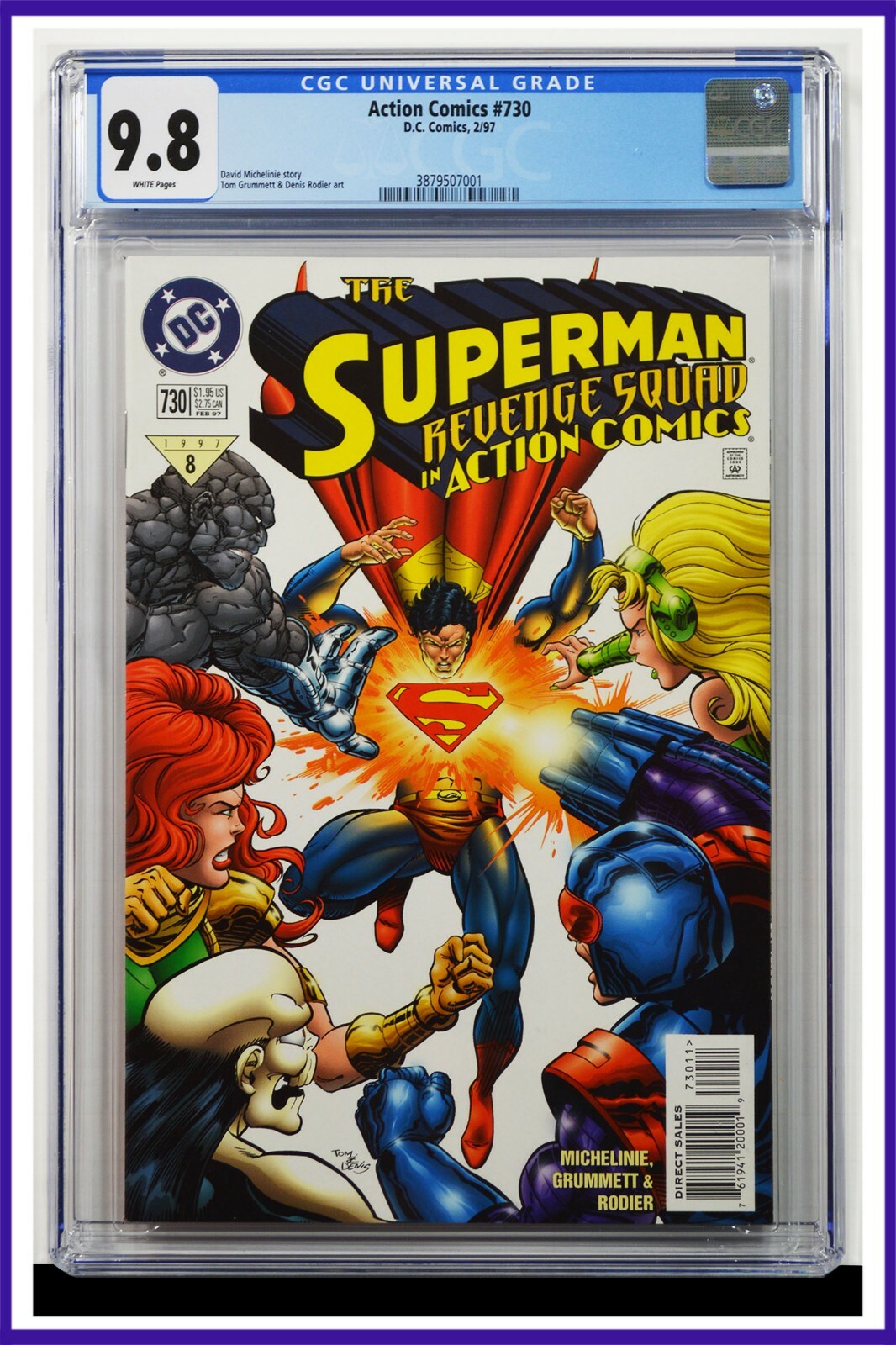 Action Comics Superman #730 CGC Graded 9.8 DC 1997 White Pages Comic Book.