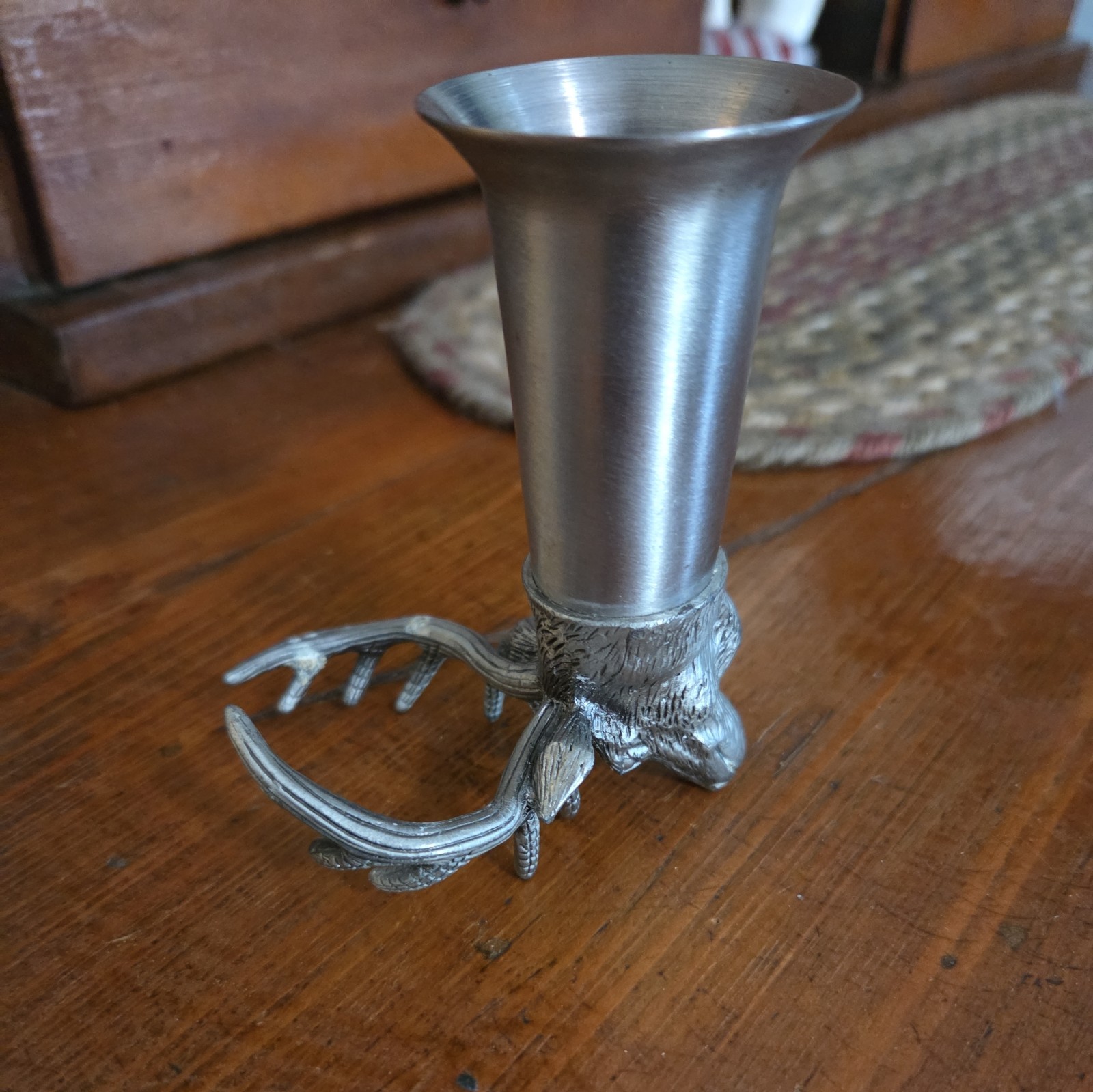 Jagermeister Deer Stag Head Pewter  & Stainless Steel Shot Glass