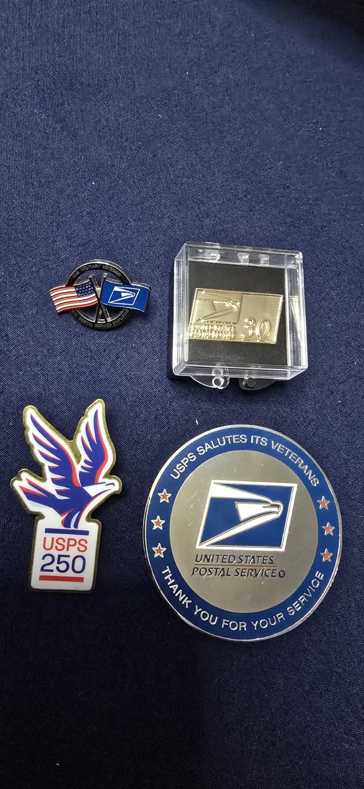 Usps Acheivement Pin Assortment Lot Of 4 Usps Acheivement Pin Assortment Lot Of 4
