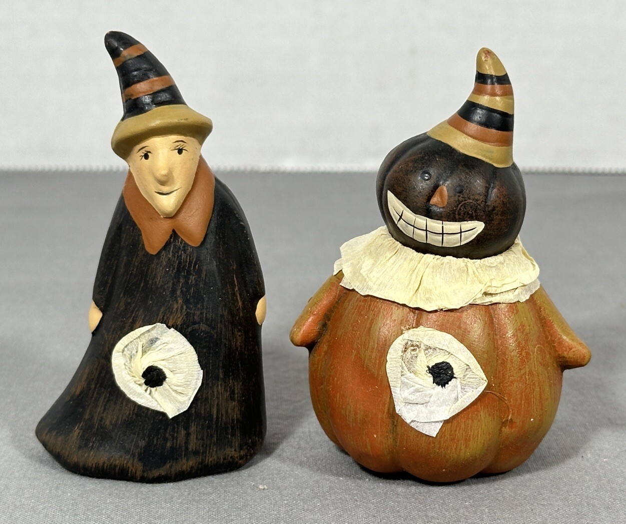 Halloween Midwest Of Cannon Falls Vintage Terracotta Warlock & Pumpkin Figures