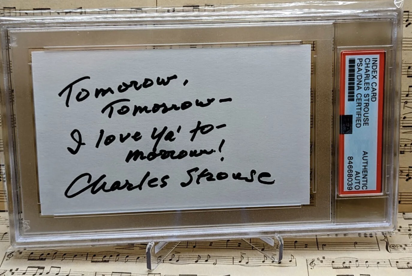 Charles Strouse Autograph Annie Musical Lyricist PSA/DNA Signed