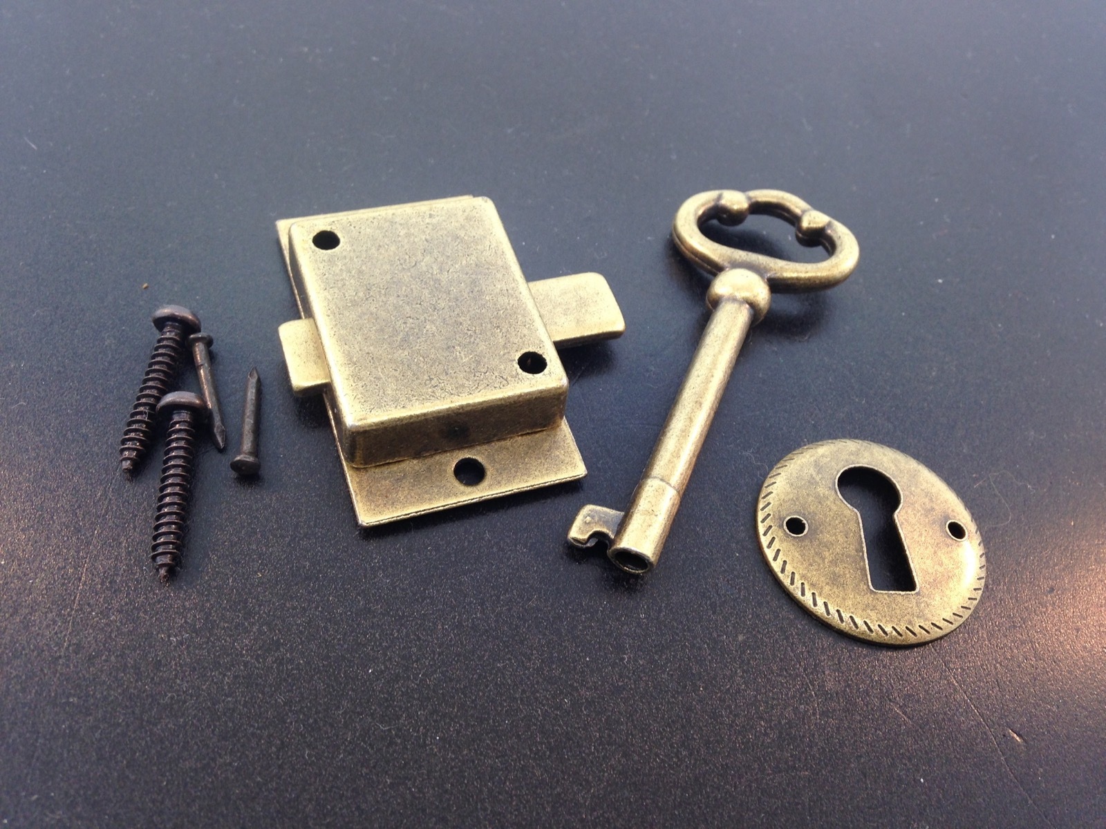 Grandfather Clock Door Lock Key Set Antique Finish Grandfather Clock Door Lock Key Set Antique Finish
