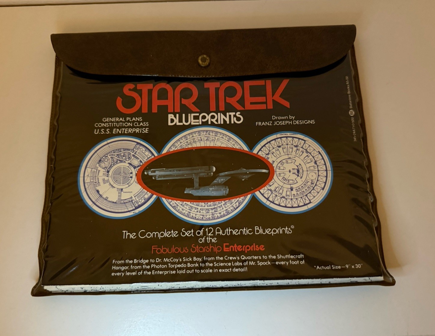 VTG 1975 STAR TREK Blueprints Starship Enterprise Complete Set 12 Franz Joseph