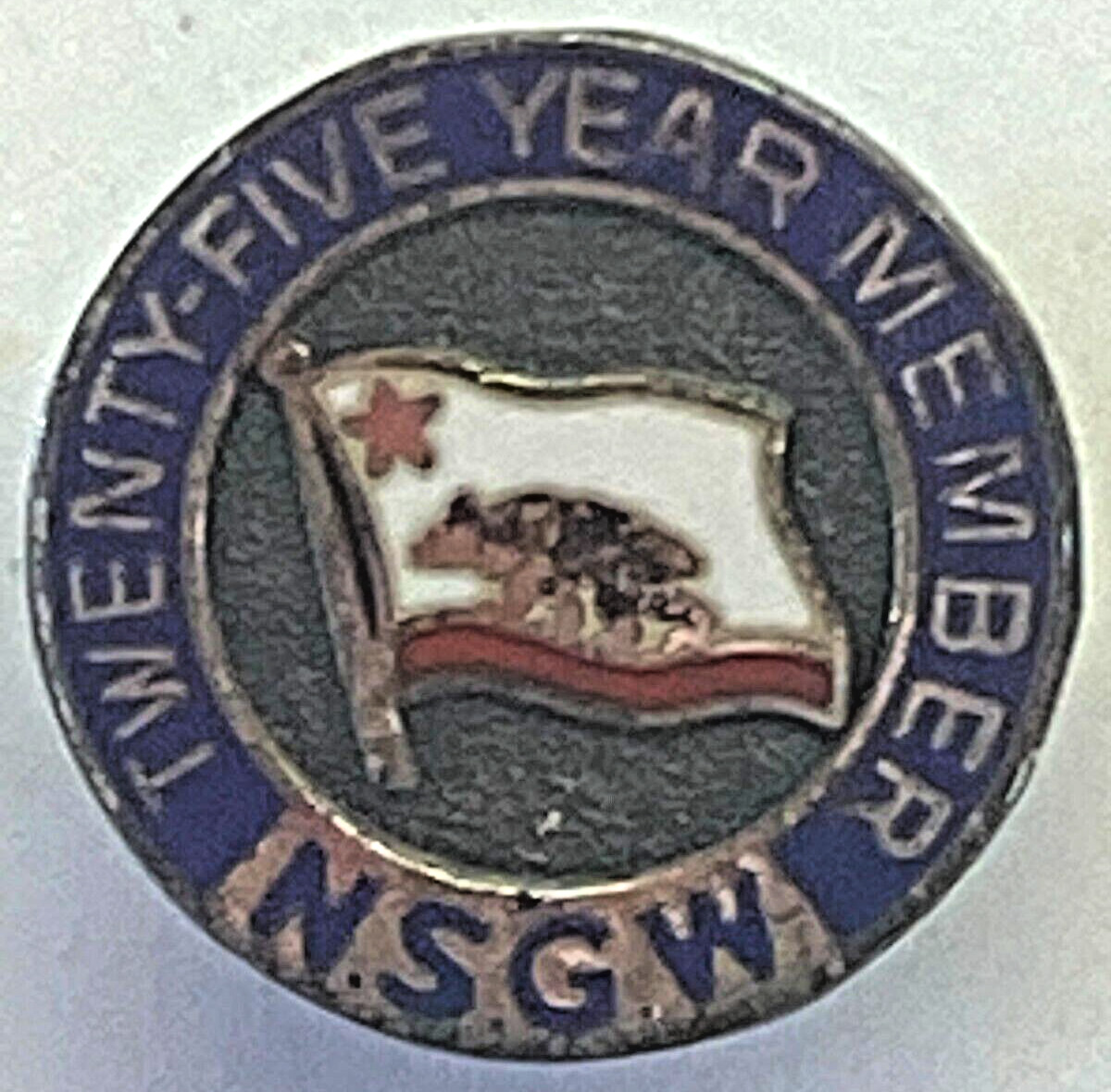 NSGW Sterling 25 Year Membership Pin Native Sons of the Golden West (NSGW)