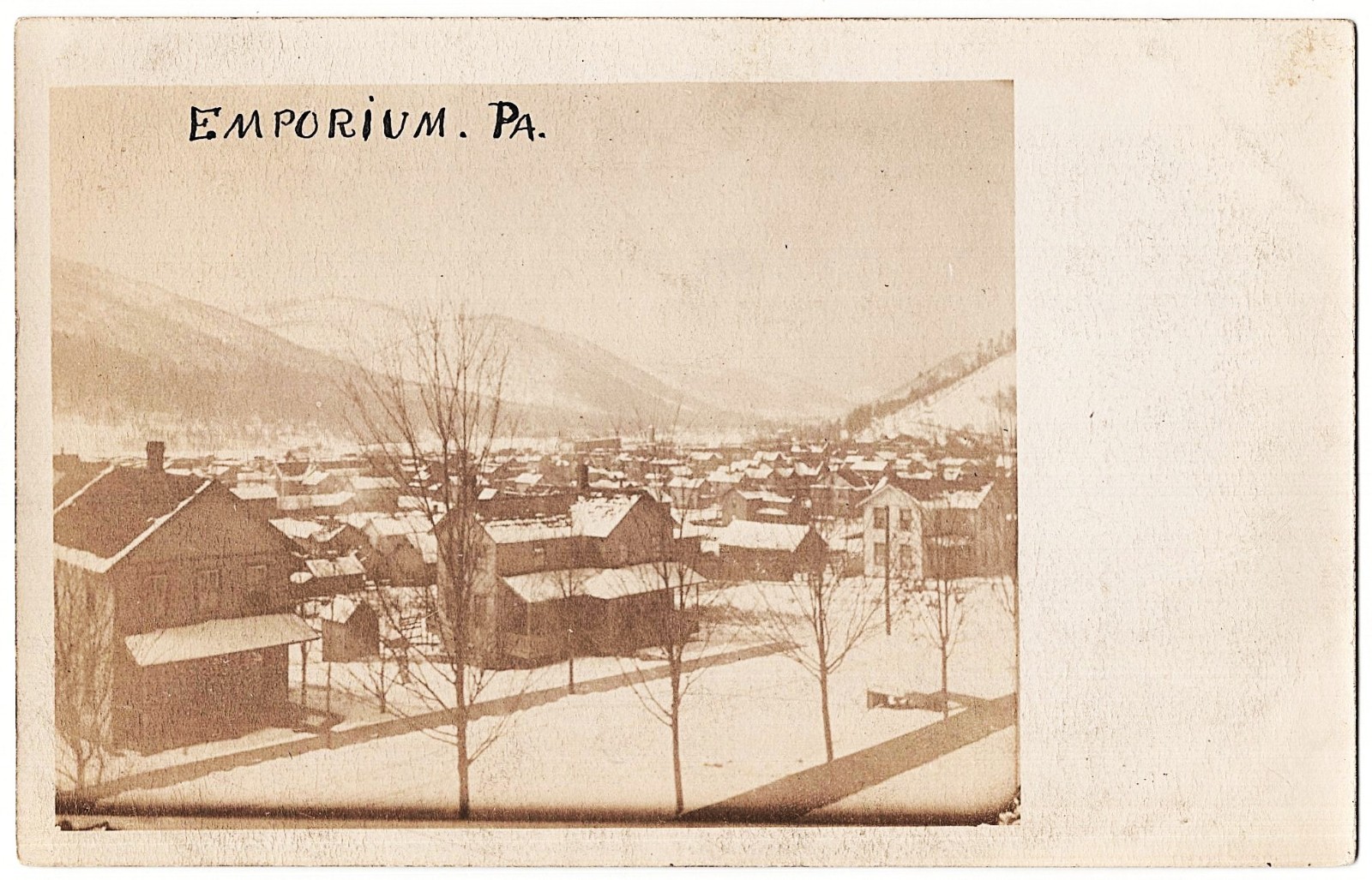 real photo Emporium PA - Aerial View antique postcard RPPC real photo Emporium PA - Aerial View antique postcard RPPC